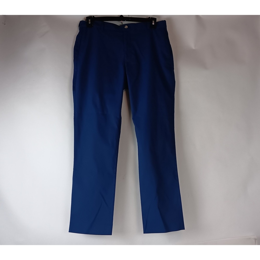 Peter Millar Mens Royal Blue Performance Golf Pants 34/30 Flat Front Straight